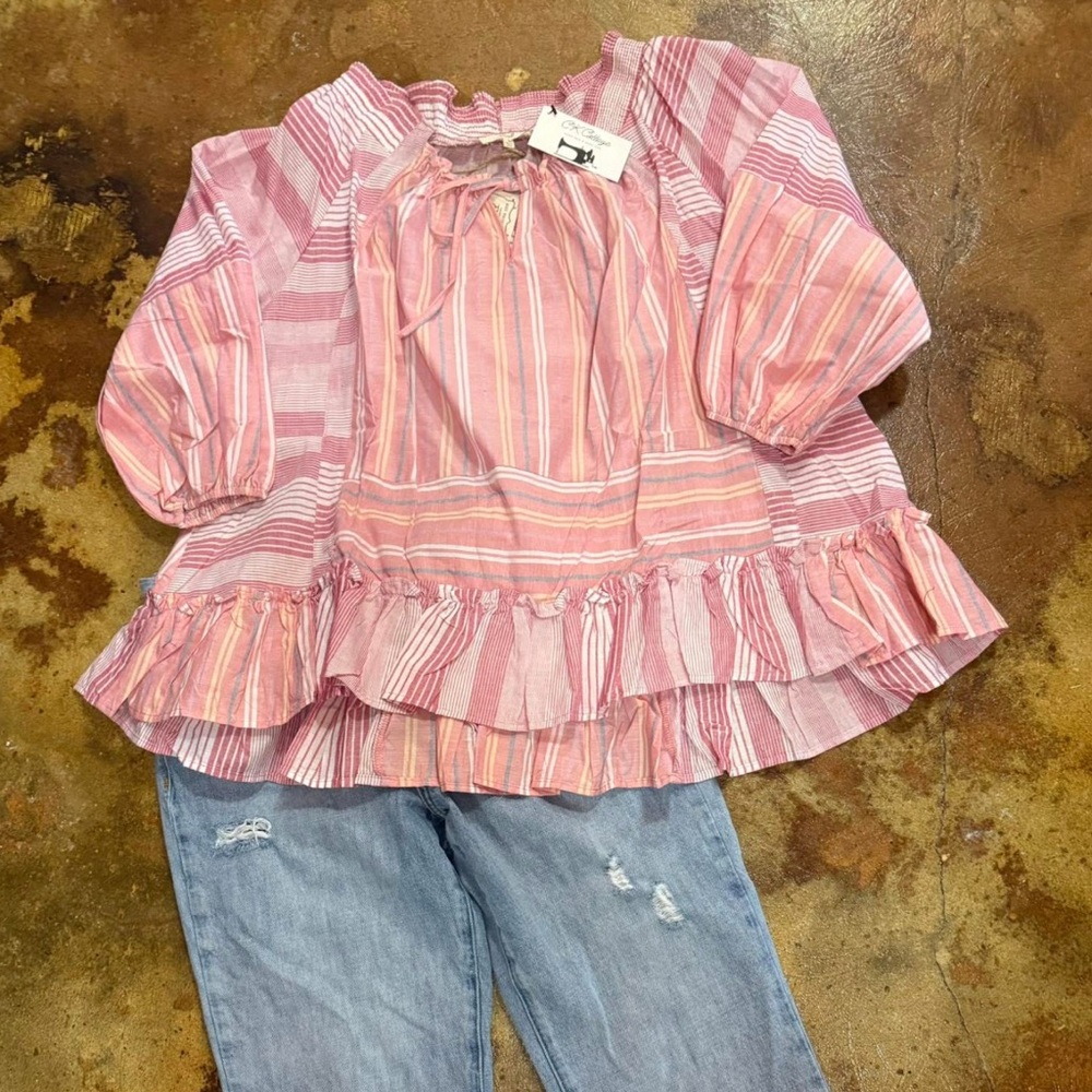 Pink Striped Easel Top